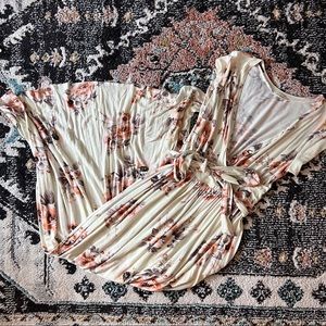 12 PM by Mon Ami Maxi Floral Wrap V Neck Dress